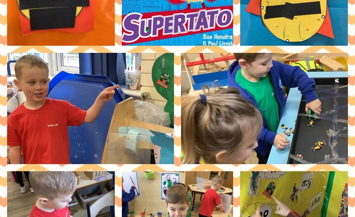 Image of Superheroes topic launched in Reception! 