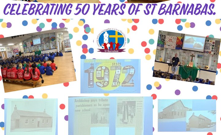 Image of Our First Whole School Worship- Celebrating 50 Years of St Barnabas