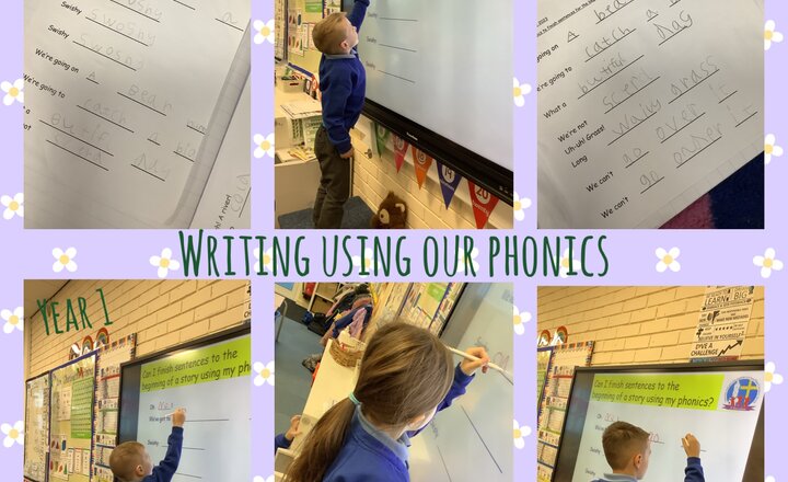 Image of Year 1- Writing using our phonics 