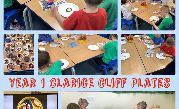 Image of Year 1 Art Clarice Cliff Plates