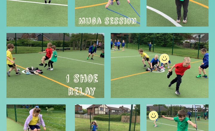 Image of Year 1- lunch time MUGA session.