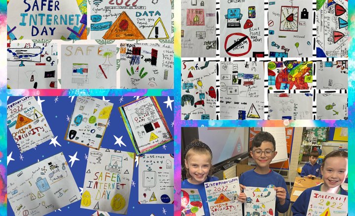 Image of Safer Internet Day Posters in Year 4
