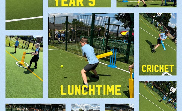 Image of Year 5- Lunch time on the MUGA.
