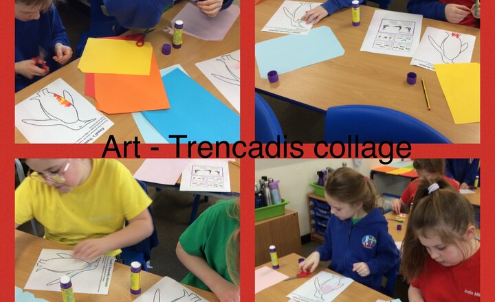 Image of Year 3 Art - Trencadis collage in the style of Gaudi.
