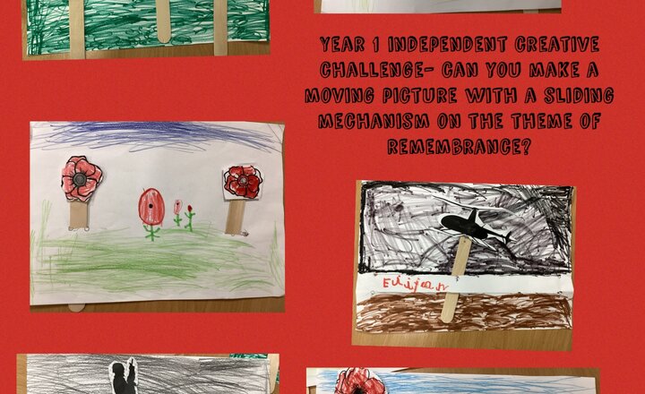 Image of Year 1 D&T- Can you independently make a moving picture on the theme of remembrance? 