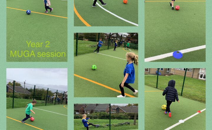 Image of Year 2- Lunch time MUGA session.
