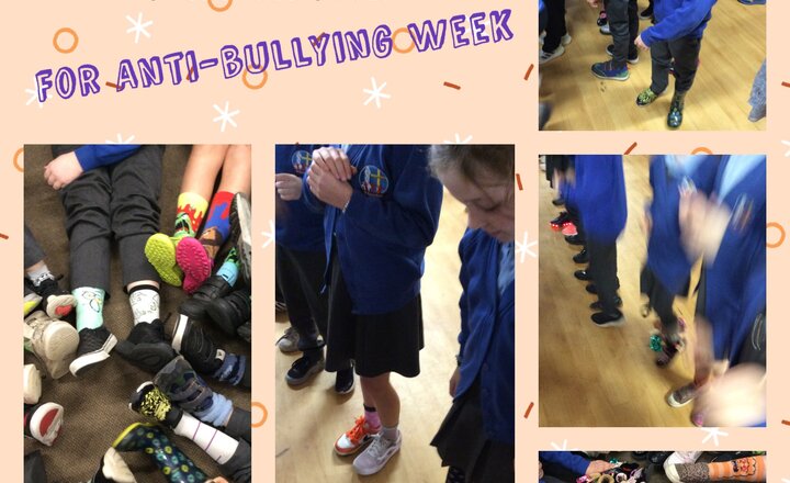 Image of Year 4 - Odd Socks and Shoes for Anti-Bullying Week