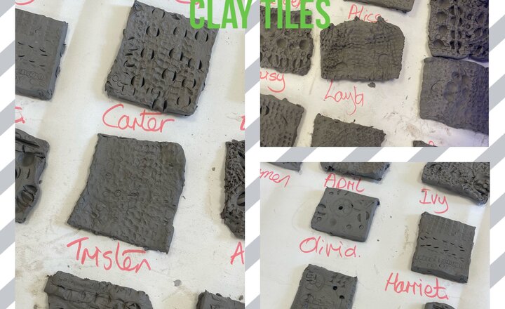 Image of Year 2 - Finished Clay Tiles