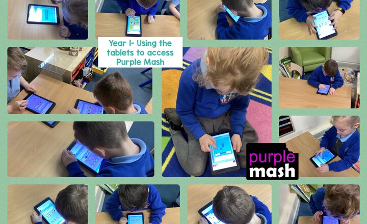 Image of Year 1-Using Purple Mash on the tablets 