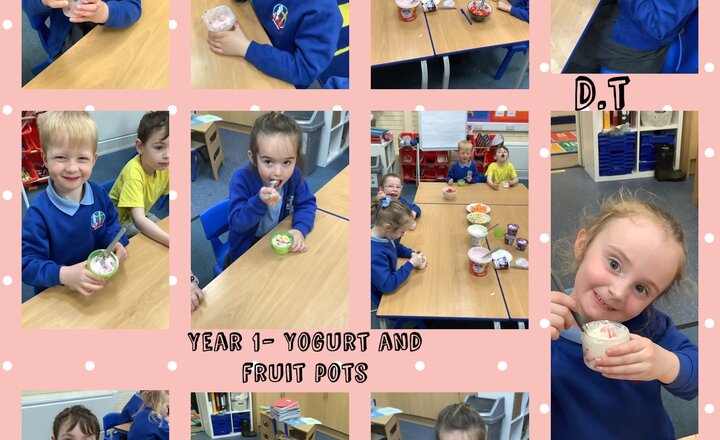 Image of Year 1- Fruit and yogurt pots. 