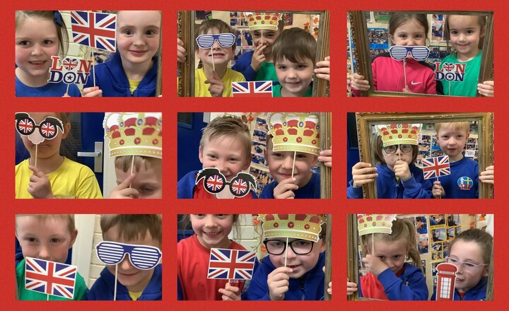 Image of Year 1- The Coronation photo booth!