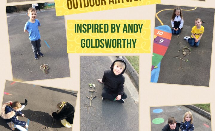 Image of Year 2 Artwork inspired by Andy Goldsworthy