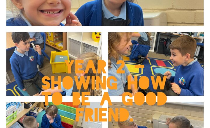 Image of Year 2 - Showing how to be good friends. 
