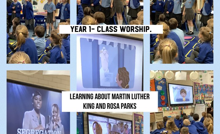 Image of Year 1 Class Worship- Martin Luther King and Rosa Parks