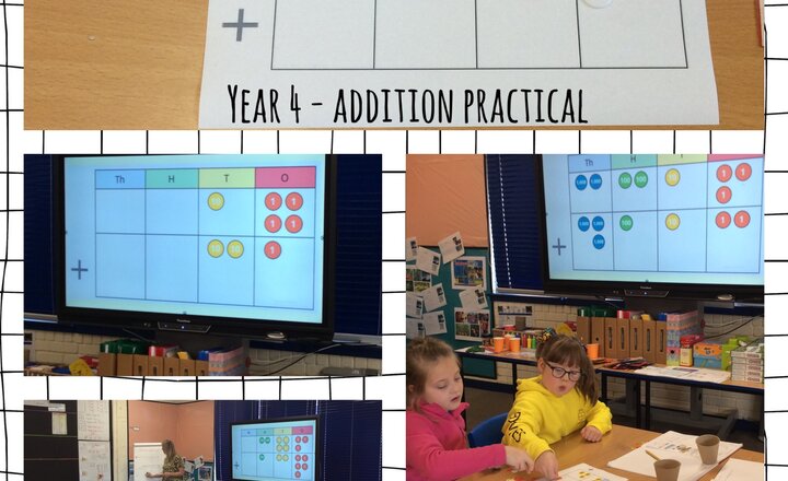 Image of Year 4 - Addition - practical and column method