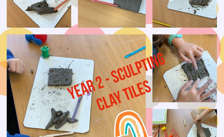 Image of Year 2 - Sculpting Clay Tiles