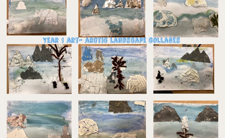 Image of Year 1 Art- Arctic Landscape Collages