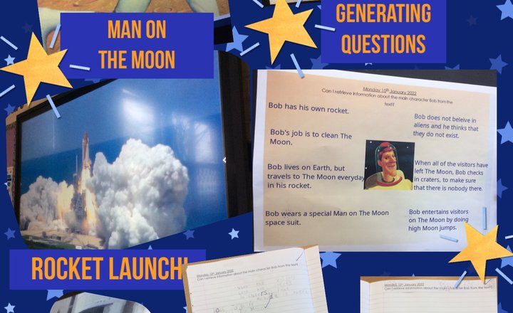 Image of Year 2 English: Man on The Moon! 