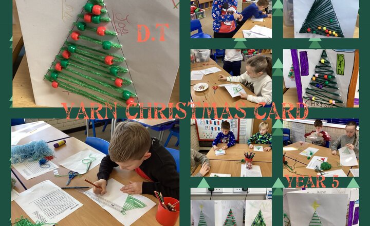 Image of D.T- Year 5- Yarn Christmas Card