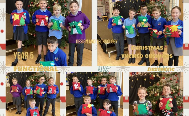 Image of D.T- Year 5- Christmas themed cushions