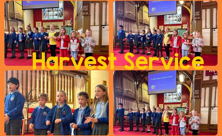 Image of Choir singing at the Harvest Service 