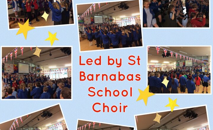 Image of Whole School Singing Worship led by St Barnabas Choir!