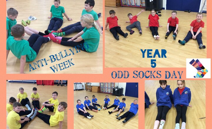 Image of Year 5- Odd Socks Day- Anti-Bullying Week- 