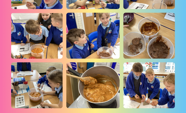 Image of Year 3- Science- Making Edible Intrusive and Extrusive Igneous Rocks.