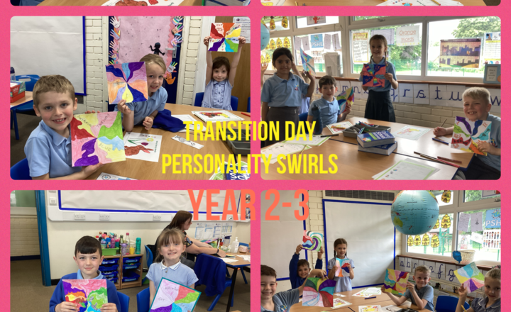 Image of Year 2-3 Transition Day- Creating Personality Swirls