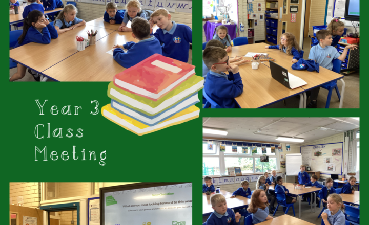 Image of Year 3- Class Meeting- What are you most looking forward to this year in school?