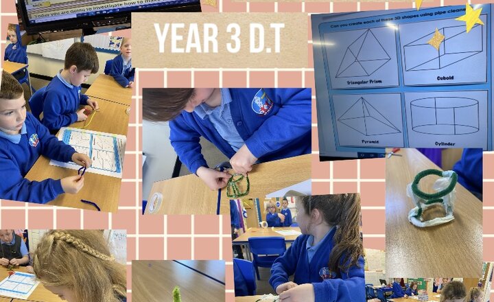 Image of Year 3 D.T: Investigating ways of making free-standing structures. 
