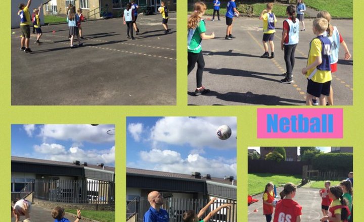 Image of Year 6 showing off their netball skills